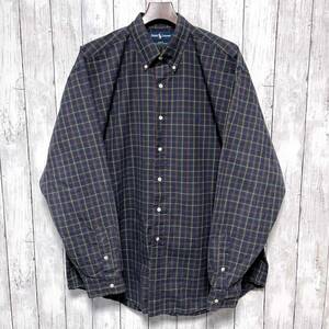 ラルフローレン Ralph Lauren チェックシャツ 長袖シャツ メンズ ワンポイント XLサイズ 2-972