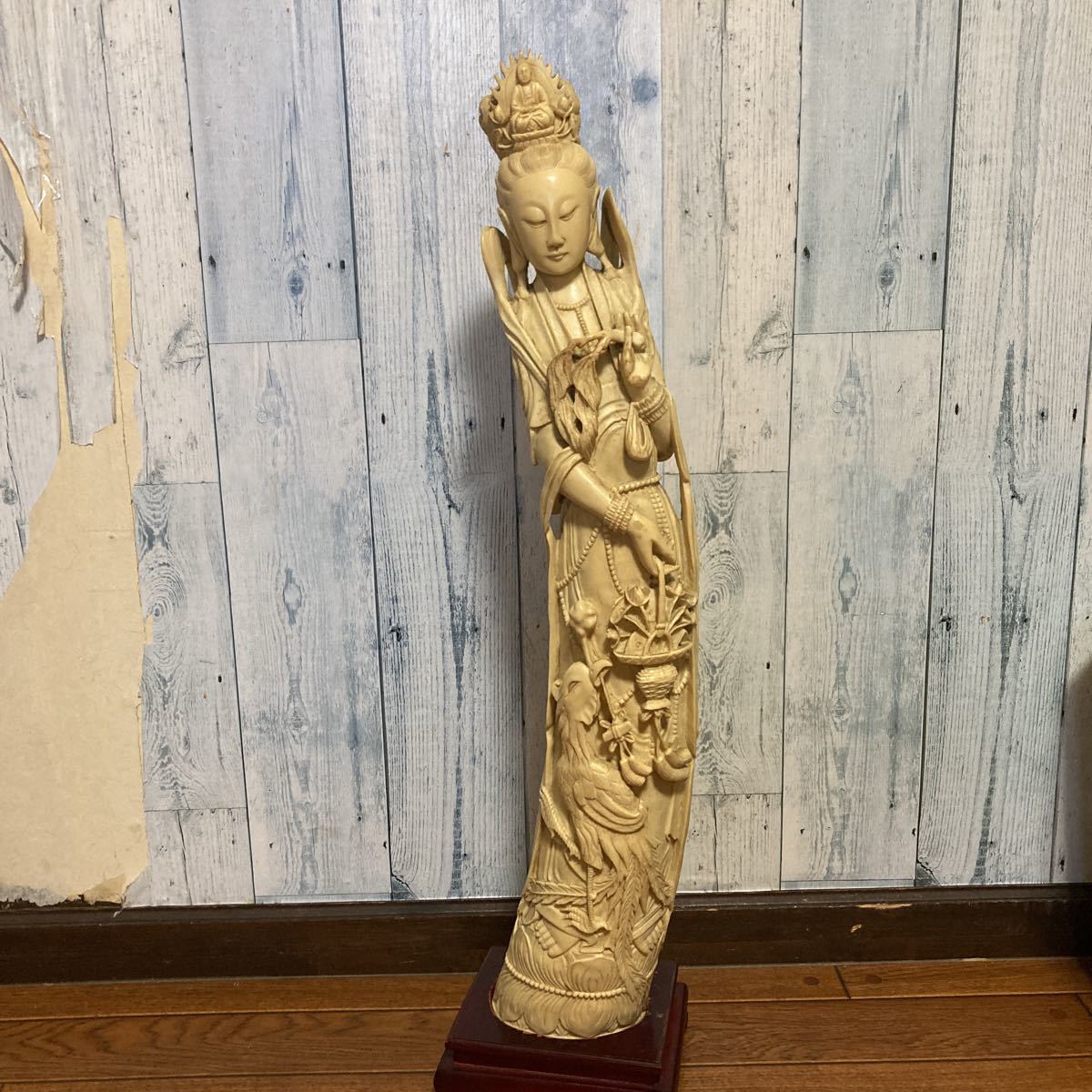 午前12時前のご注文は当日発送 銅製 畝村直久作 仏像 『聖観音菩薩立像