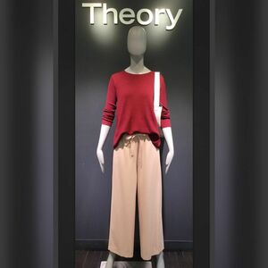 Theory LIGHT SAXONY WIDE CROPPED CULOTTE