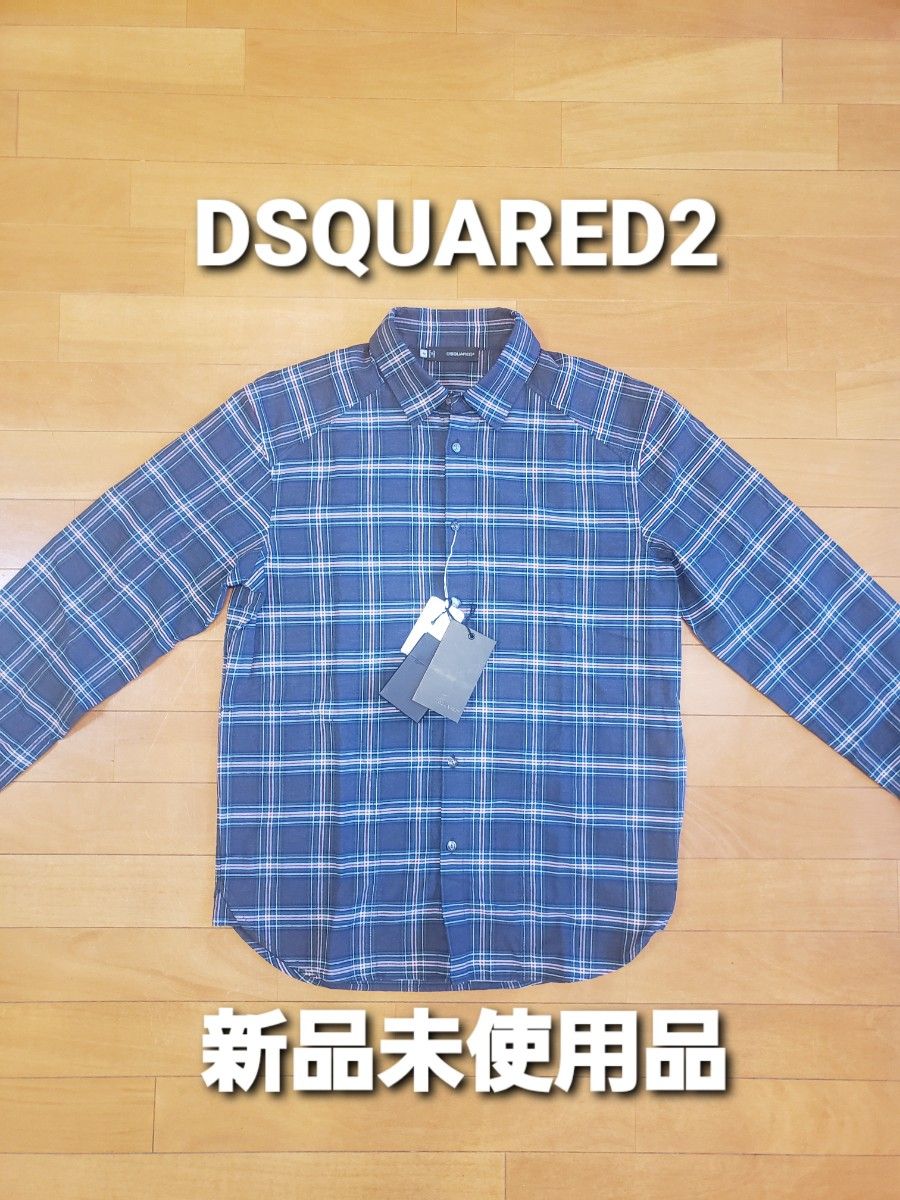 未使用品! dsquared2 ウェスタンチェックシャツ 刺繍シャツ 44
