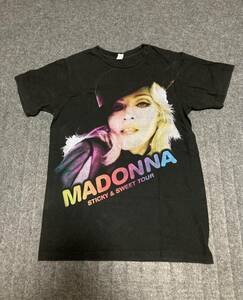 MADONNA マドンナ 2008年 STICKY & SWEET TOUR Tシャツ S ツアー ヴィンテージ VINTAGE 古着 クイーン POP ROCK オフィシャル 両面プリント