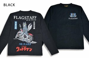 ウルトラマン×FLAG STAFF ロングTシャツ「バルタン星人」◆Flagstaff ブラックXLサイズ 431015 フラッグスタッフ 刺繍 円谷プロ バイカー