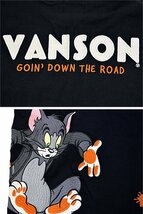 vanson×TOM＆JERRYコラボ 天竺ロングTシャツ◆vanson ブラックXXLサイズ TJV-2232 バンソン ヴァンソン トムとジェリー 刺繍 長袖_画像2