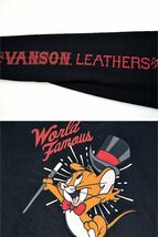 vanson×TOM＆JERRYコラボ 天竺ロングTシャツ◆vanson ブラックXXLサイズ TJV-2301 バンソン ヴァンソン トムとジェリー 刺繍 長袖_画像3