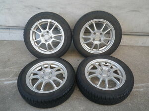 ☆　ソニカ　L405S　社外アルミ　155/65R14　スタッドレス　タイヤ　4本　セット　DUNLOP　DSX-2　 No.T-62