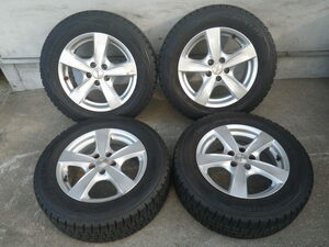 ☆ H12 フォルクスワーゲン　GF-1JAGU　195/65R15　社外アルミ　スタッドレス　タイヤ　4本　セット　DUNLOP　ウィンターマックス　No.T-63