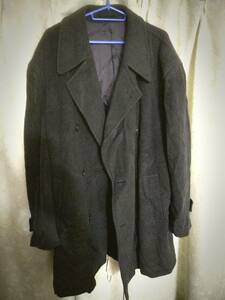 шерсть ( шерсть ) пальто LL темно-серый (3L размер средний )