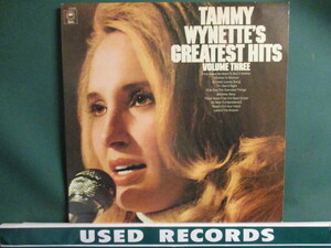 Tammy Wynette ： Tammy Wynette's Greatest Hits Volume Three LP (( Country カントリー C&W ブルーグラス / 落札5点で送料無料