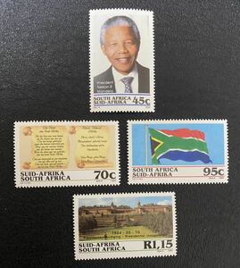 南アフリカ　マンデラ大統領就任　4種完　未使用 NH