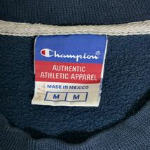 Champion チャンピオンスウェットトレーナー 古着紺色ネイビーメキシコ製メンズＭ_画像3