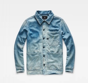 G-STAR RAW　ジースター　BLAKE OVERSHIRT　オーバーシャツ　薄手ジャケット　Sサイズ（M位）　ライトブルー　綺麗