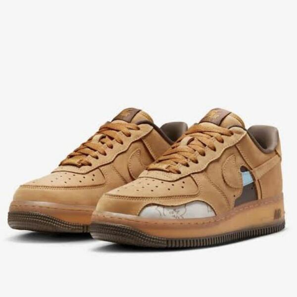 NIKE WMNS AIR FORCE 1 07 LX Cut Out Wheat Dark Mocha 29cm ナイキ ウィメンズ エア フォース カット アウト ウィート ダーク モカ US12