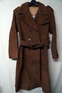 * Vintage retro design *MADE IN ITALY HERNO leather long coat *