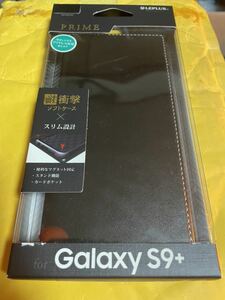 Galaxy S9＋ SC-03K/SCV39 耐衝撃ソフトケース 薄型PUレザーフラップケース PRIME ブラック LP-GS9PLPBK 手帳型ケース ワイヤレス充電対応