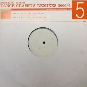 B 12インチ Dance Classics Remixes 2000/2 You’re The One For Me LP レコード 5点以上落札で送料無料