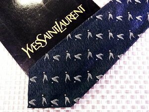 【在庫処分セール】●特売●FK0235●【YSL】サンローラン【刺繍 鳥 デザイン 柄】ネクタイ●