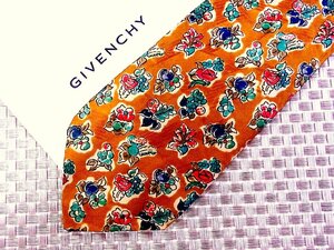 【在庫処分セール】●特売●FK0480●【GIVENCHY】ジバンシィ【花 植物 柄】ネクタイ●