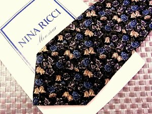 【在庫処分セール】●特売●FK0493●【NINA RICCI】ニナリッチ【花 植物 柄】ネクタイ●