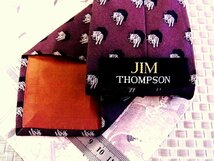 【在庫処分セール】●特売●FK0425●【JIM THOMPSON】ジムトンプソン【象 ゾウ 動物 柄】ネクタイ●_画像2