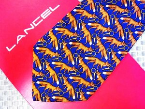 【在庫処分セール】●特売●FK0547●【LANCEL】ランセル【キツネ 動物 金具 柄】ネクタイ●