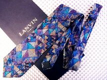 【在庫処分セール】●特売●FK0548●【LANVIN】ランバン【デザイン 模様 柄】ネクタイ●_画像1