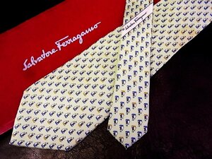 ♪今週の特売980円～♪1315W♪状態並品【Ferragamo】フェラガモ【ヨット 船 乗り物 柄】ネクタイ♪