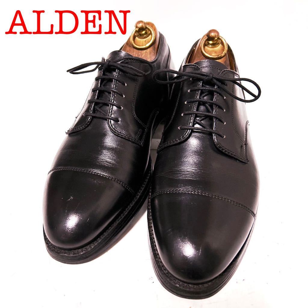 美品 Alden オールデン プレーントゥ 外羽根 カーフレザー ドレス