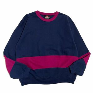 USA製 90s HANES 切り替え プルオーバー スウェット / size L / パネル スイッチング ヘインズ 90年代 チャンピオン