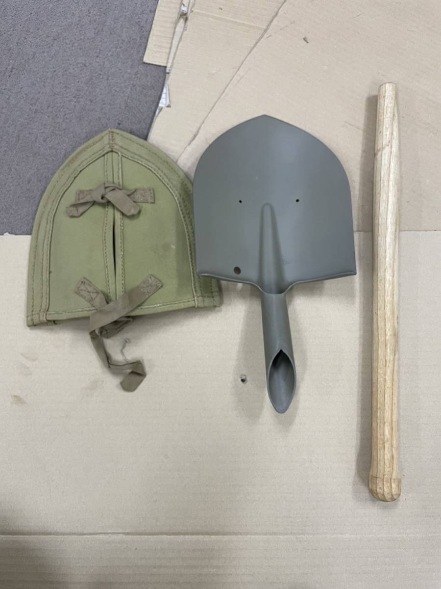 日本軍 携帯円匙カバー＆シャベルのセット前期型 シャベル