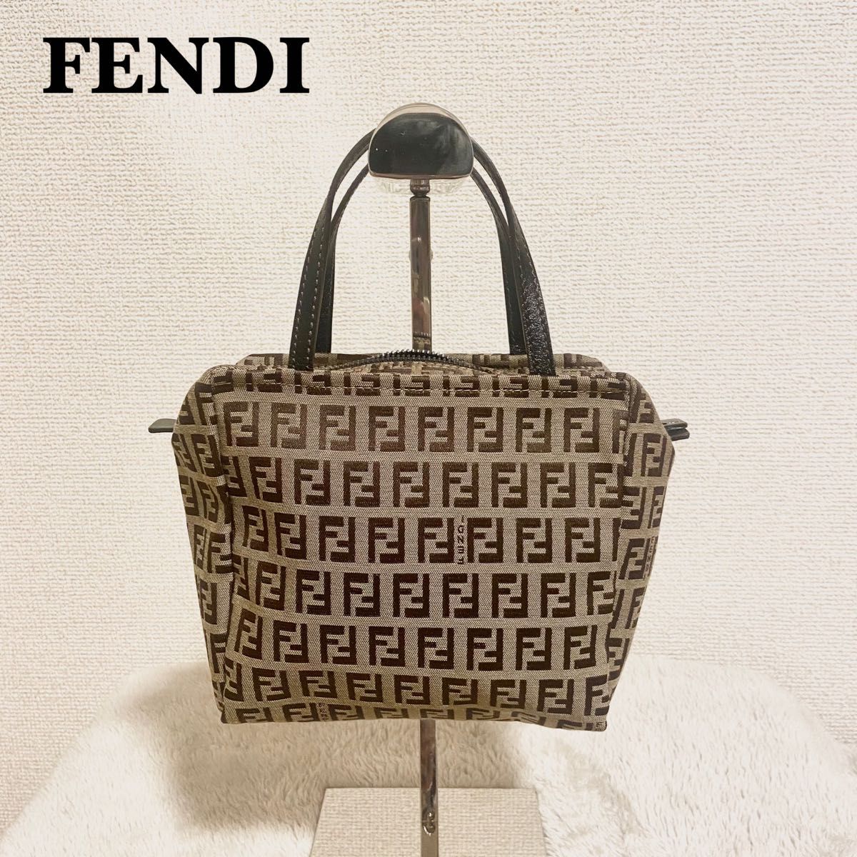 PayPayフリマ|FENDI フェンディ ハンドバッグ ズッキーノ キャンバス ...
