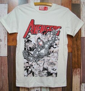 【SALE】M 白★新品アベンジャーズ★アイアンマン★ヴィンテージ風Tシャツ