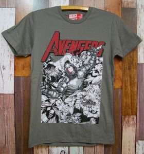 【SALE】M グレー★新品アベンジャーズ★アイアンマン★ヴィンテージ風Tシャツ