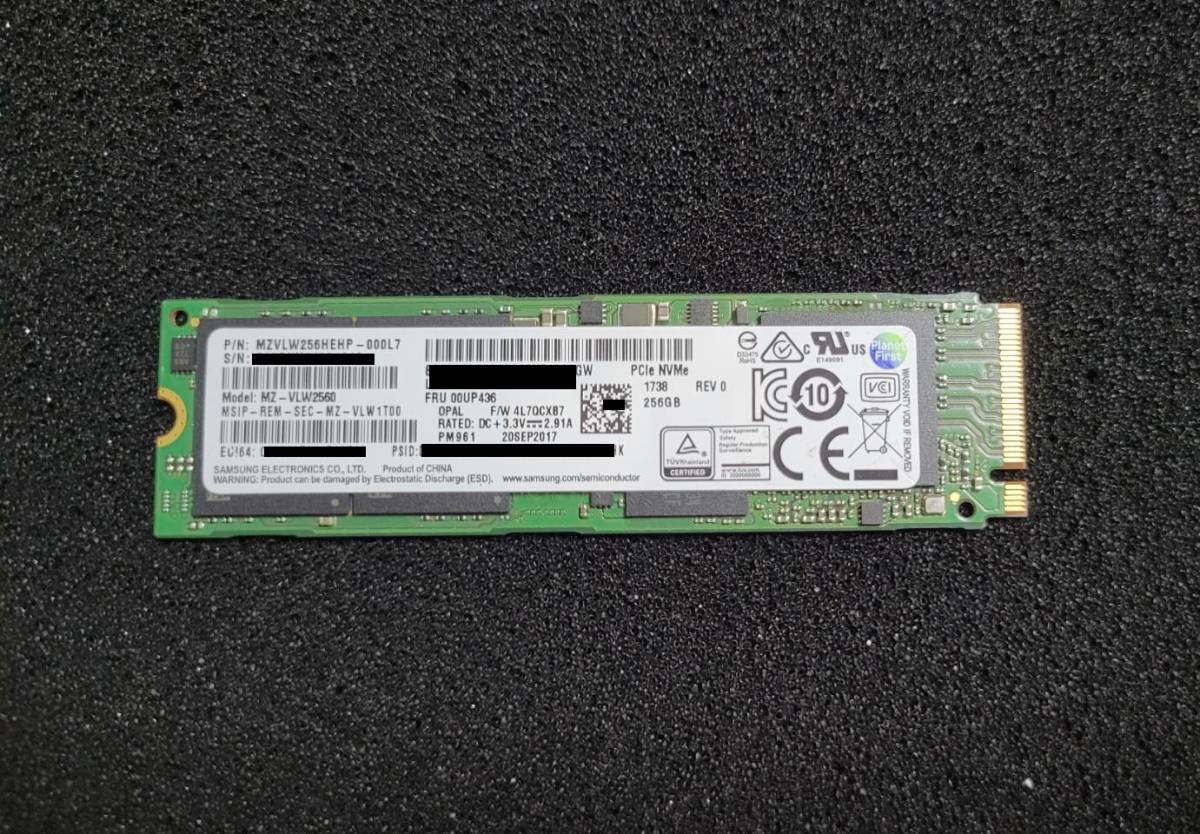 Samsung SSD PM961 M.2 NVMe 512GB使用時間7h Gh7bpyvAJI ...