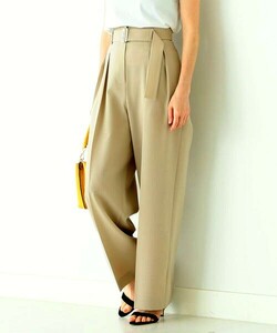  new goods te milk Beams belt attaching pants beige 38 washer bru