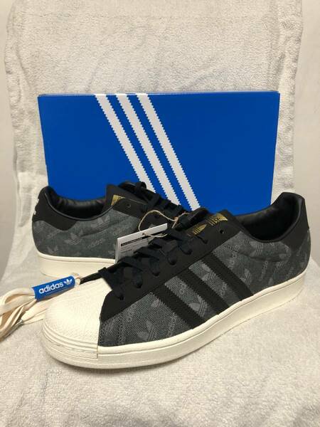 新品 adidas superstar denim ATMOS 30cm 2021年製 アディダス boost ブースト 12 30 スーパースター アトモス 