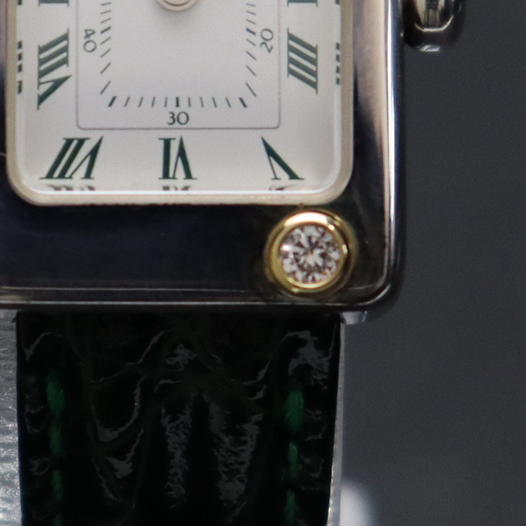 TECHNOS テクノス SV925 銀製 ダイヤ付き 腕時計 レディース
