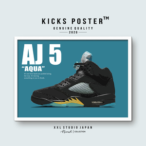 AJ5 エアジョーダン5 アクア Aqua キックスポスター 送料無料 AJ5-38