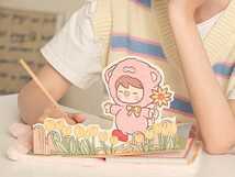Sweet Bean 動物ごっこ 手帳 Flower Piggy　スイートビーン　スケジュール帳　シール　ぶた　popmart ポップマート_画像4
