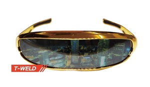 カッコいい ゴールデン 保護メガネ TW-003 スポット溶接 研磨 紫外線防止 レジャー 用　1本単価=550円