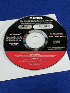 CD013　CASIO　カシオ デジタル カメラ アプリケーション ソフトウェア 日本語版　J840　Windows Macintosh ドライバやアプリ等
