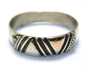 SP*11 number *USED washing settled SILVER925 triangle design ethnic Vintage ring 925