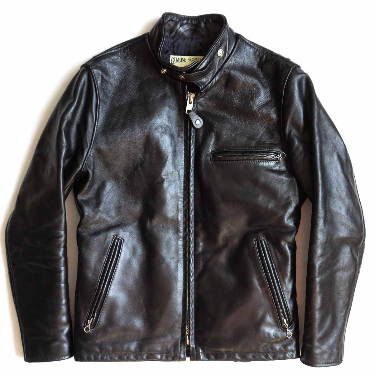 で送料無料 【希少品】ショット GENUINE HORSEHIDE レザー レザー