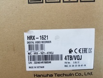 【開封済み未使用】18chペンタブリッドレコーダー WISENET HRX-1621 4TB(最大48TBまで対応) 4K対応 遠隔対応 アナログカメラ最大16台対応_画像9