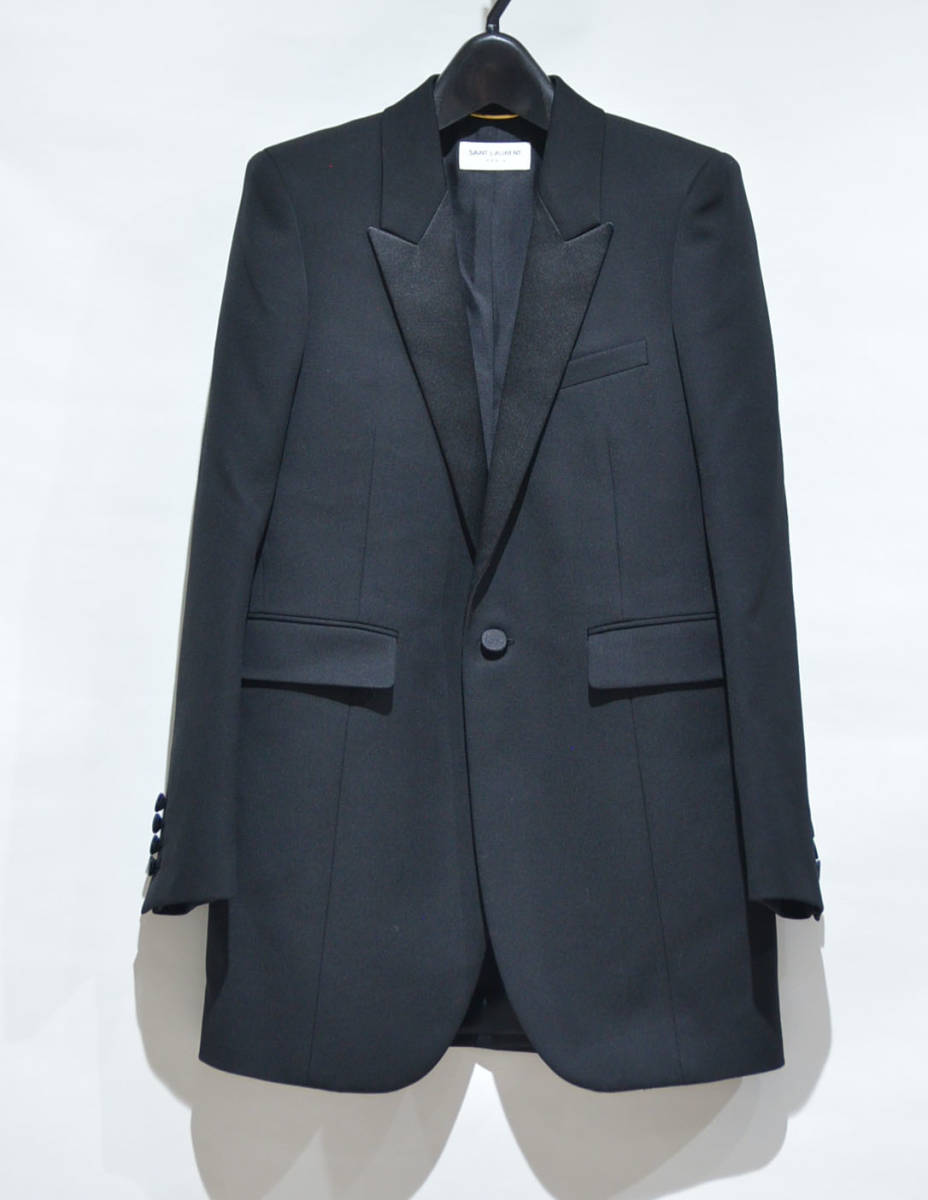 販売を販売 13aw サンローラン サテンラペル スモーキング ジャケット