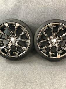 285/30ZR22 NITTO/INVO 2020年 2022年 WALD JAPAN ヴァルド ジャレット 22インチ 10.5J +42 120 5H レクサス LS リア メッキ 2本