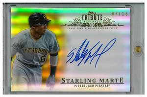 Starling Marte 2013 TOPPS TRIBUTE GOLD AUTO /15 直筆サイン