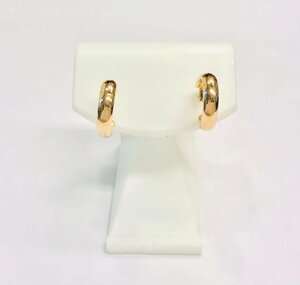 qoj.YO911 K9 Gold Classic hoop earrings lady's earrings 