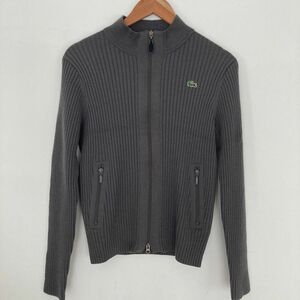 ラコステ　LACOSTE ジップアップニット　グレー　サイズ3(S)