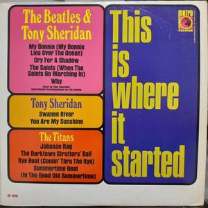 米MERTO盤LP！深溝MONO！The Beatles With Tony Sheridan / This Is Where It Started 1966年 MGM M-563 ビートルズ トニー・シェリダン