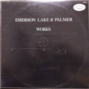 レア PROMO日本盤2LP！見本盤 白ラベル！Emerson Lake&Palmer / Works (Volume 1) 1977年 Atlantic P-6311~2A ELP 四部作 EL&P Eagles